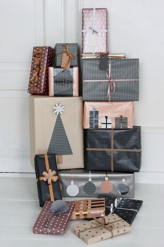 How to Wrap a Christmas Gifts (30 beautiful ideas)5